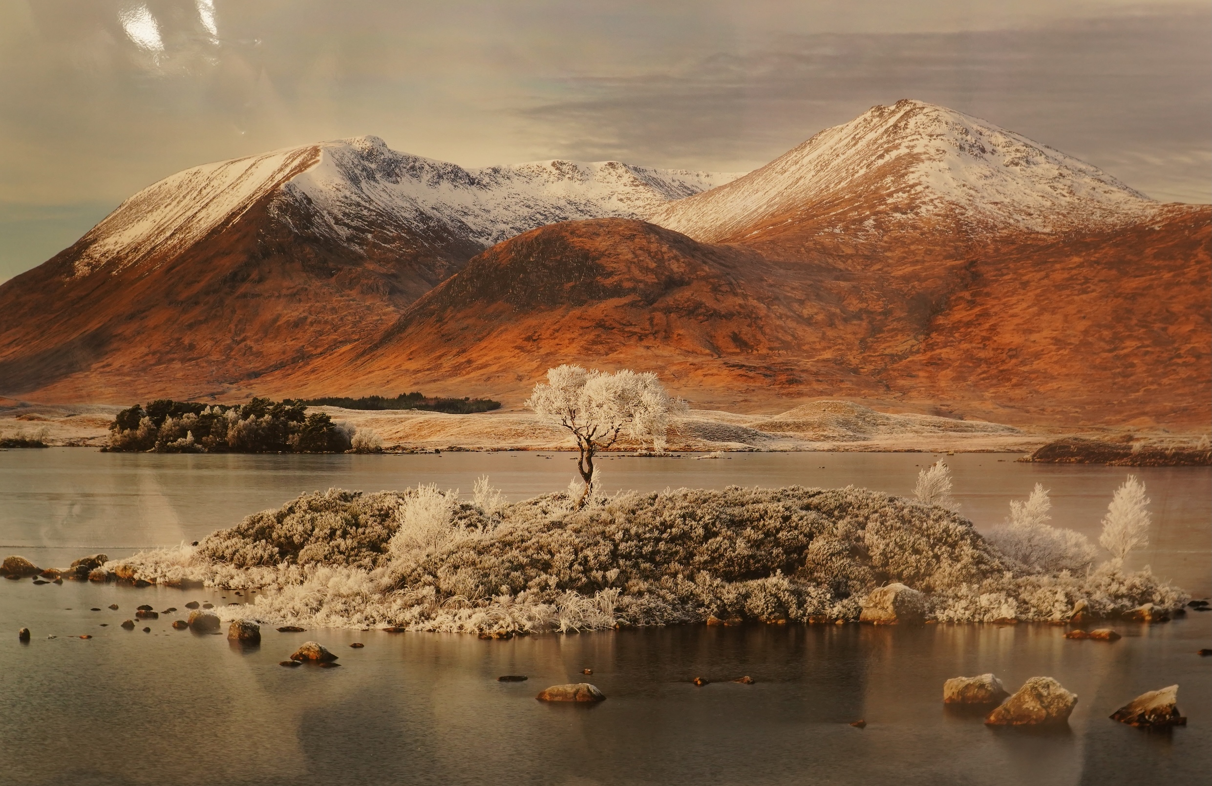 Four photographic prints to include mountainous riverscape, monogrammed DB and a woodland scene, largest 28 x 37cm, Provenance: The Tanyards Collection, East Sussex